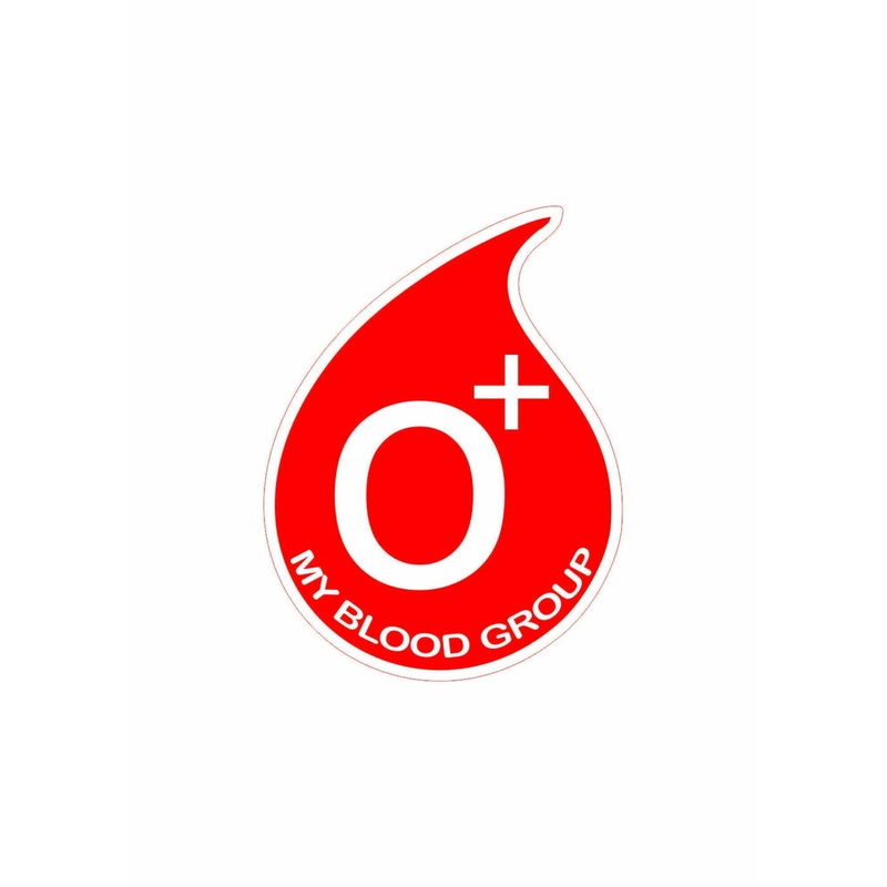 O- Blood Group Sticker