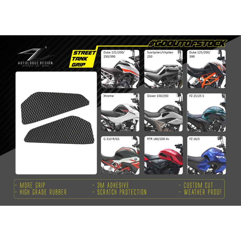 Autologue STREET tank grip