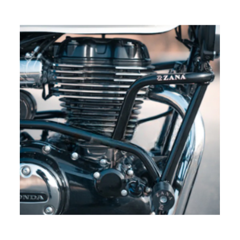 Zana Crash Guard With Slider for CB350 – Glossy Black – ZI-8091