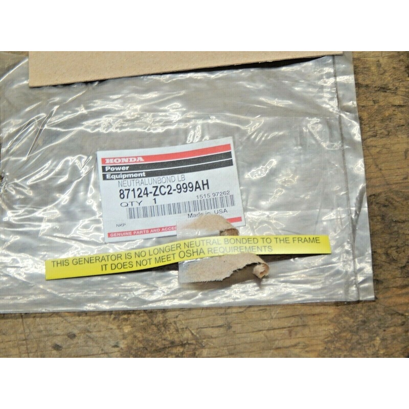 Genuine OEM Honda Power Equipment Neautralunbond Lable 87124-ZC2-999AH
