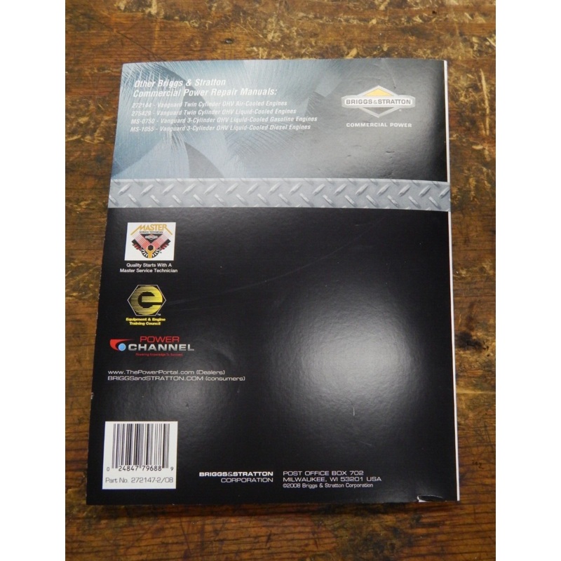 OEM Genuine Briggs & Stratton Vanguard Single Cylinder Repair Manual