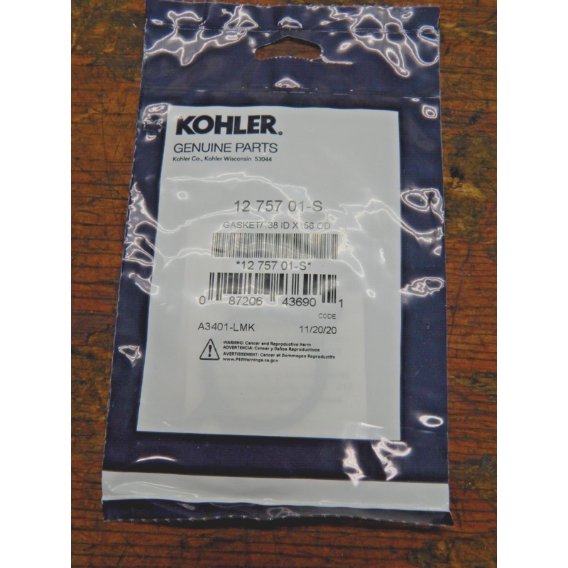 OEM Kohler .38 ID x .56 OD Gasket 12 757 01-S