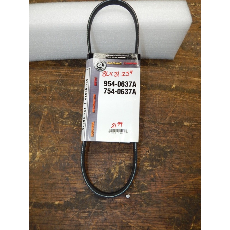 OEM Cub Cadet MTD Belt 954-0637A 754-0637A 3Lx31.25